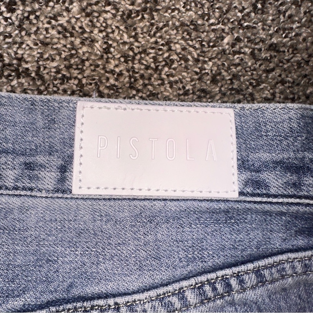 Pistola Light Blue Distressed Woman’s Boyfriend Jeans Size 25 Preppy Picnic Mood - Picture 14 of 14